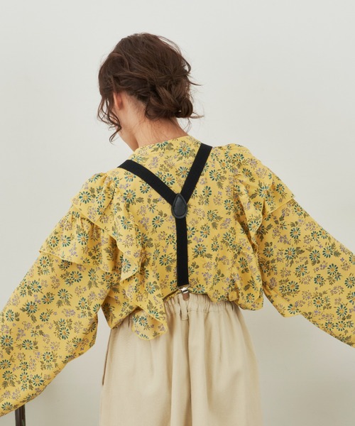 MERLOT(メルロー)の「フリルフラワーブラウス(シャツ/ブラウス・レディース・ホワイト/イエロー/ブルー・FREE)」の18枚目の写真