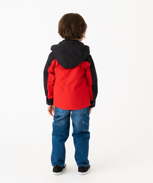 RUGGEDWORKS（ラゲッドワークス）の「《Coleman》バイカラーウィンドブレーカー（マウンテンパーカー・キッズ・サックスブルー/カーキ/レッド・150/110/140/120/100/130）」の14枚目の写真