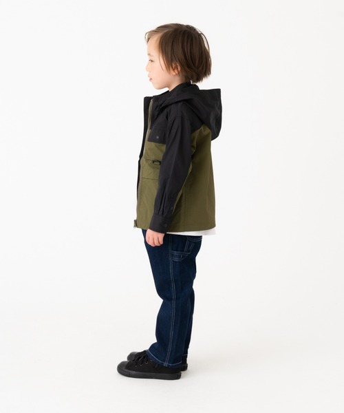 RUGGEDWORKS（ラゲッドワークス）の「《Coleman》バイカラーウィンドブレーカー（マウンテンパーカー・キッズ・サックスブルー/カーキ/レッド・150/110/140/120/100/130）」の12枚目の写真