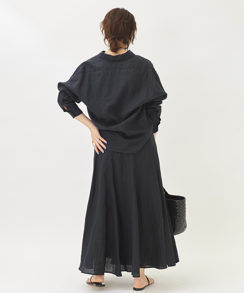 新品未使用タグ付◇plage スリットリネンスカート36 ブラック セール】Slit Linen スカート◇（スカート）｜Plage（プラージュ）の