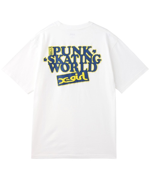 X-girl（エックスガール）の「FOAM PRINT LOGO S/S TEE/発泡プリントロゴ　Tシャツ（Tシャツ/カットソー・レディース・ライトパープル/ブラック/ホワイト・M/L/S/XL）」の11枚目の写真