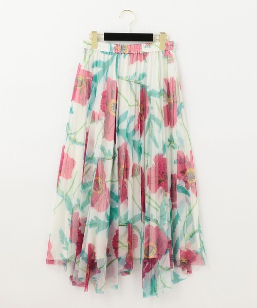 Diagram（ダイアグラム）の「フラワープリントチュールスカート（スカート・レディース・ホワイト/ブラック・36）」の7枚目の写真