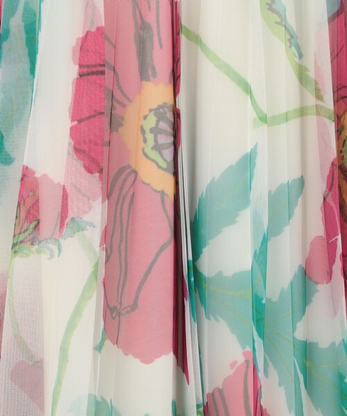 Diagram（ダイアグラム）の「フラワープリントチュールスカート（スカート・レディース・ホワイト/ブラック・36）」の9枚目の写真