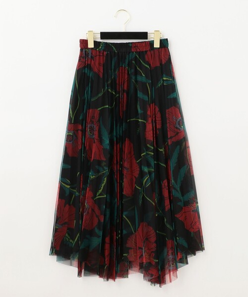 Diagram（ダイアグラム）の「フラワープリントチュールスカート（スカート・レディース・ホワイト/ブラック・36）」の17枚目の写真
