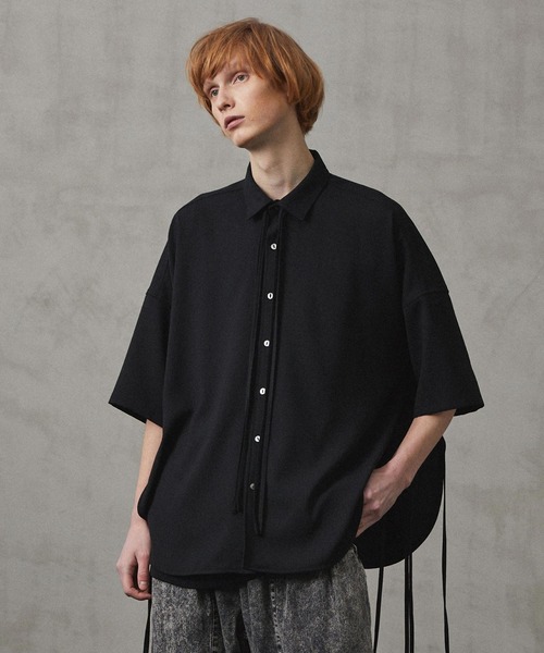 SHAREEF(シャリーフ)の「SIDE SLIT S/S SHIRTS(シャツ/ブラウス・メンズ・ブラック/グリーン/ホワイト系その他・1/2/3)」の8枚目の写真