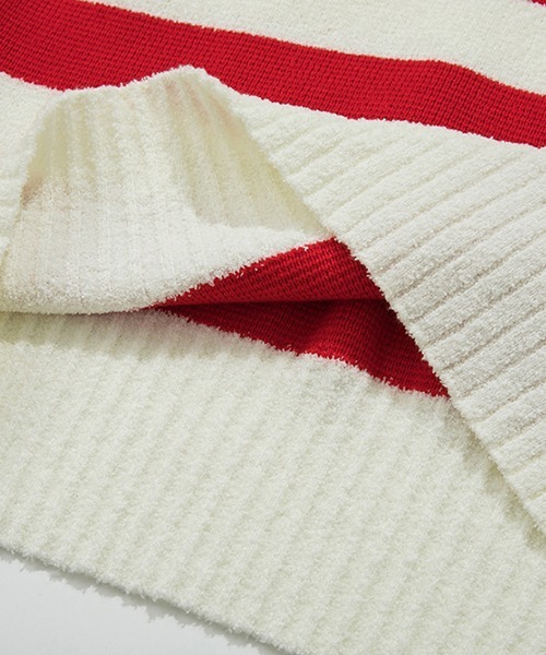 Fano Studios(ファノ ストゥディオズ)の「【Fano Studios】Pile french border skipper tops FC22S174(ニット/セーター・レディース・レッド/ブラック・S/M/L)」の21枚目の写真