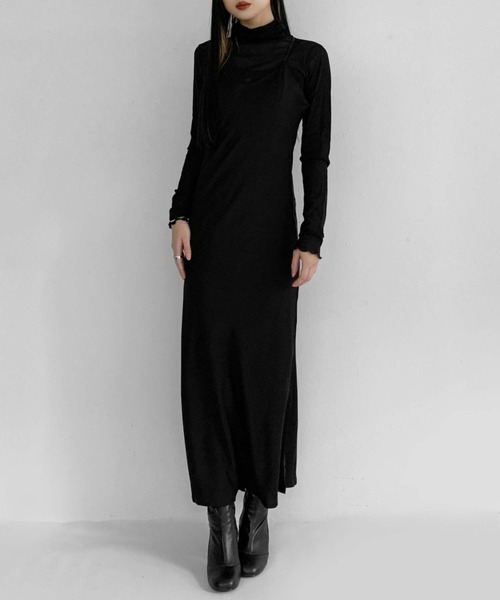 LVEU.（ラブユ.）の「Satin camisole one-piece / サテンキャミソールワンピース（ワンピース・レディース・ブラック・FREE）」の10枚目の写真