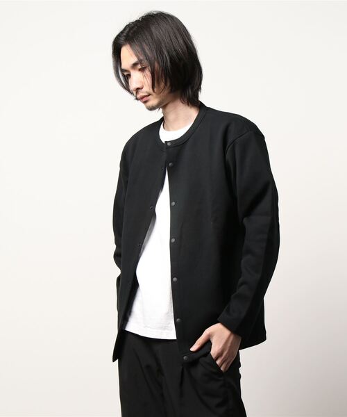 BACK NUMBER（バックナンバー）の「【BACK NUMBER】ポンチクルーカーディガン（カーディガン/ボレロ・メンズ・ブラック/ケリーグリーン/キナリ・XL/L/M）」の3枚目の写真