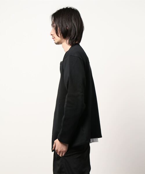 BACK NUMBER（バックナンバー）の「【BACK NUMBER】ポンチクルーカーディガン（カーディガン/ボレロ・メンズ・ブラック/ケリーグリーン/キナリ・XL/L/M）」の5枚目の写真