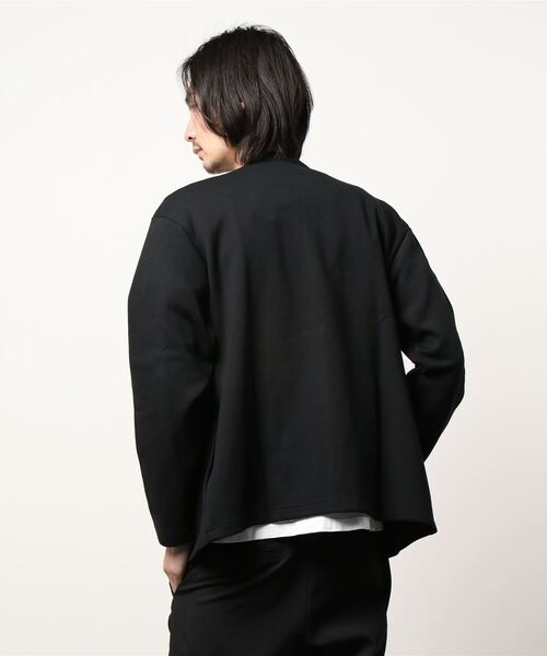 BACK NUMBER（バックナンバー）の「【BACK NUMBER】ポンチクルーカーディガン（カーディガン/ボレロ・メンズ・ブラック/ケリーグリーン/キナリ・XL/L/M）」の4枚目の写真