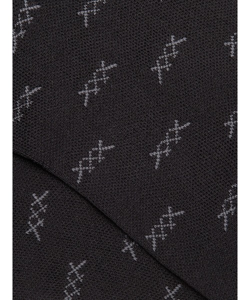 ZEGNA（ゼニア）の「Iconic Triple X コットン混紡 スニーカーソックス（ソックス/靴下・メンズ・ブラック/ホワイト・24-26cm (M)）」の6枚目の写真