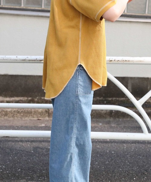 Lee(リー)の「【Lee】ワッフルTシャツ(Tシャツ/カットソー・レディース・イエロー・M/L)」の5枚目の写真