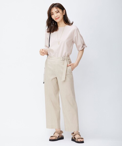J.PRESS(ジェイプレス)の「【洗える】リネンセルロースストレッチ パンツ(その他パンツ・レディース・ベージュ系/ネイビー系・T17/T15/T13)」の5枚目の写真
