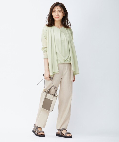 J.PRESS(ジェイプレス)の「【洗える】リネンセルロースストレッチ パンツ(その他パンツ・レディース・ベージュ系/ネイビー系・T17/T15/T13)」の7枚目の写真