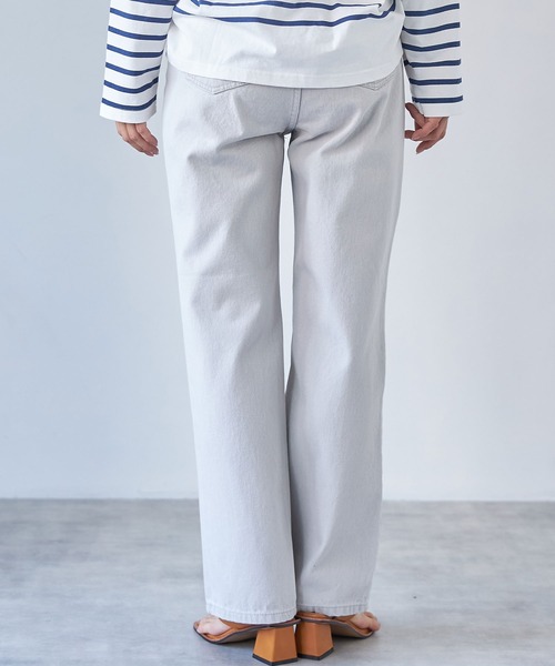 each（イーチ）の「カラーデニム【ボーイフレンド】（デニムパンツ・レディース・ライトグレー/サックスブルー・SMALL/MEDIUM）」の18枚目の写真