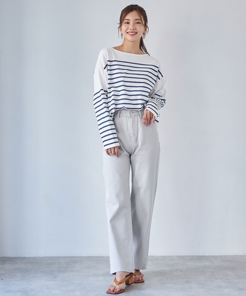 each（イーチ）の「カラーデニム【ボーイフレンド】（デニムパンツ・レディース・ライトグレー/サックスブルー・SMALL/MEDIUM）」の20枚目の写真