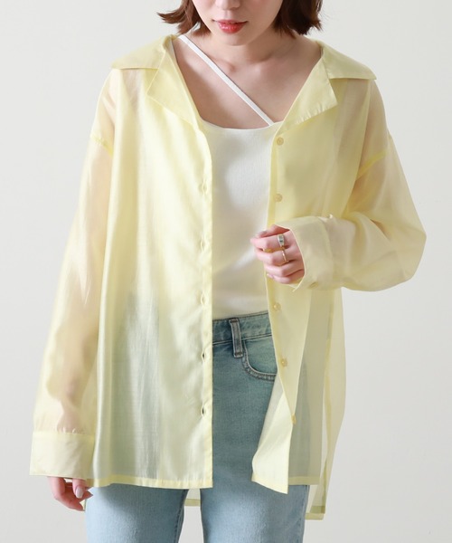 Cheek(チーク)の「テンセルライクシャツ(シャツ/ブラウス・レディース・ピンクベージュ/サックスブルー/イエロー・MEDIUM)」の17枚目の写真