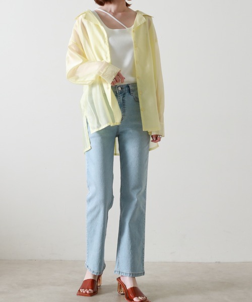 Cheek(チーク)の「テンセルライクシャツ(シャツ/ブラウス・レディース・ピンクベージュ/サックスブルー/イエロー・MEDIUM)」の14枚目の写真