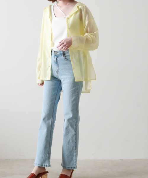 Cheek(チーク)の「テンセルライクシャツ(シャツ/ブラウス・レディース・ピンクベージュ/サックスブルー/イエロー・MEDIUM)」の15枚目の写真