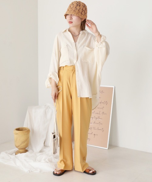 Bab（バブ）の「透かし編みチューリップハット（ハット・レディース・ブラック/ライトグリーン/アイボリー/キャメル・ONESIZE）」の17枚目の写真