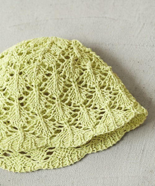 Bab（バブ）の「透かし編みチューリップハット（ハット・レディース・ブラック/ライトグリーン/アイボリー/キャメル・ONESIZE）」の12枚目の写真