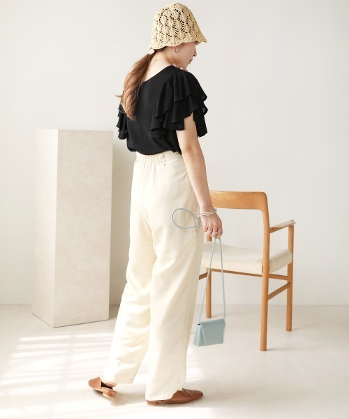 Bab（バブ）の「透かし編みチューリップハット（ハット・レディース・ブラック/ライトグリーン/アイボリー/キャメル・ONESIZE）」の20枚目の写真