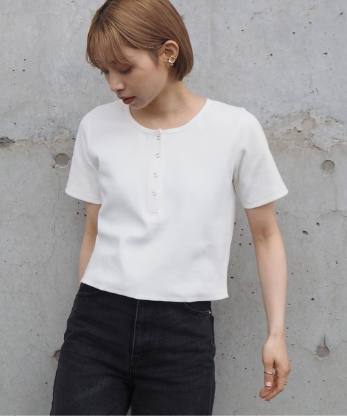 tiptop（ティップトップ）の「【2024SS新色登場】テレコヘンリーネック