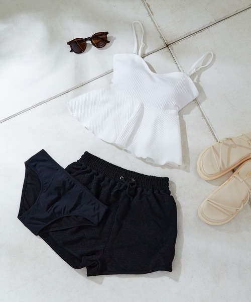 Chico（チコ）の「【水着/WEB限定】ペプラム水着3点セット（水着・レディース・ホワイト/ベージュ/ブルー・FREE）」の10枚目の写真