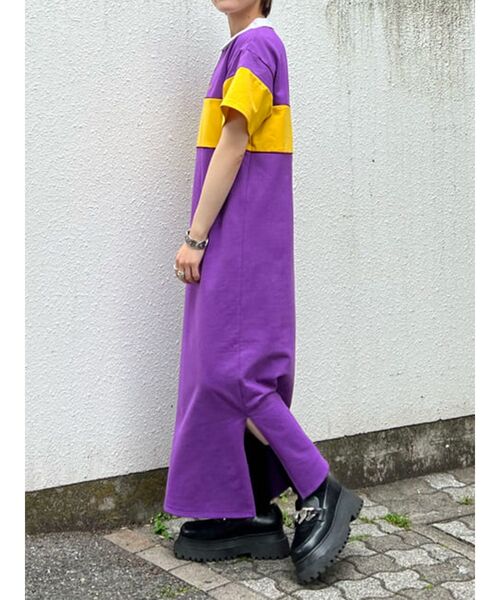 jouetie（ジュエティ）の「ラガーロングワンピース（ワンピース・レディース・ブラック/グリーン/パープル・MEDIUM）」の4枚目の写真