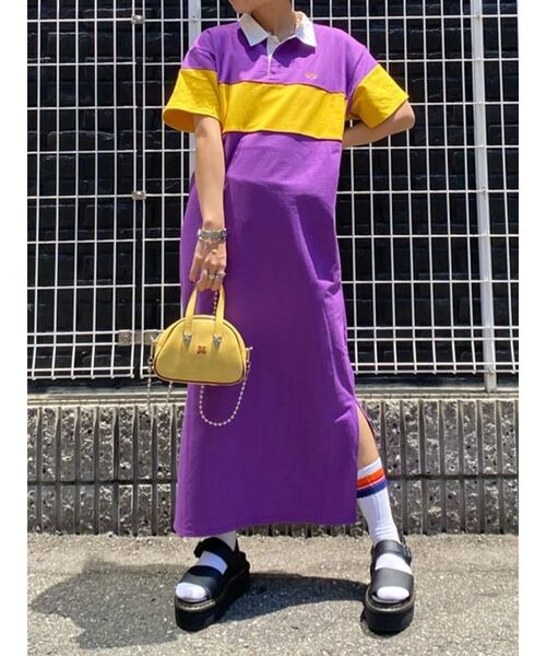 jouetie（ジュエティ）の「ラガーロングワンピース（ワンピース・レディース・ブラック/グリーン/パープル・MEDIUM）」の6枚目の写真