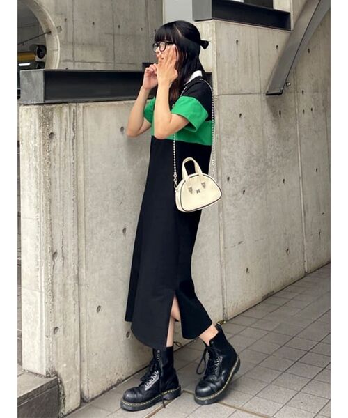 jouetie（ジュエティ）の「ラガーロングワンピース（ワンピース・レディース・ブラック/グリーン/パープル・MEDIUM）」の18枚目の写真