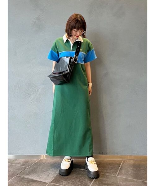 jouetie（ジュエティ）の「ラガーロングワンピース（ワンピース・レディース・ブラック/グリーン/パープル・MEDIUM）」の9枚目の写真