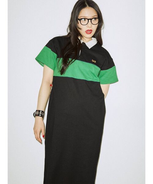 jouetie（ジュエティ）の「ラガーロングワンピース（ワンピース・レディース・ブラック/グリーン/パープル・MEDIUM）」の20枚目の写真