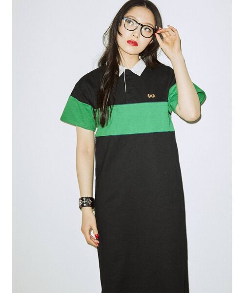 jouetie（ジュエティ）の「ラガーロングワンピース（ワンピース・レディース・ブラック/グリーン/パープル・MEDIUM）」の21枚目の写真