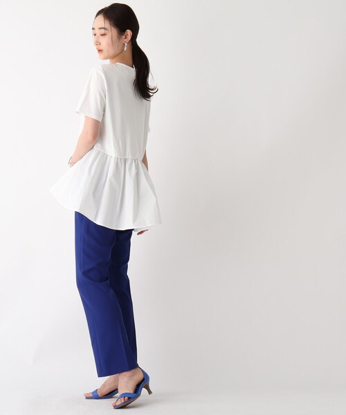 OPAQUE.CLIP（オペークドットクリップ）の「◆シルケットコットン フハクキリカエカットソー【WEB限定サイズ】（Tシャツ/カットソー・レディース・ブラック/ブラウン系その他/ライトグリーン/ホワイト系・38/40/36/42/34）」の21枚目の写真