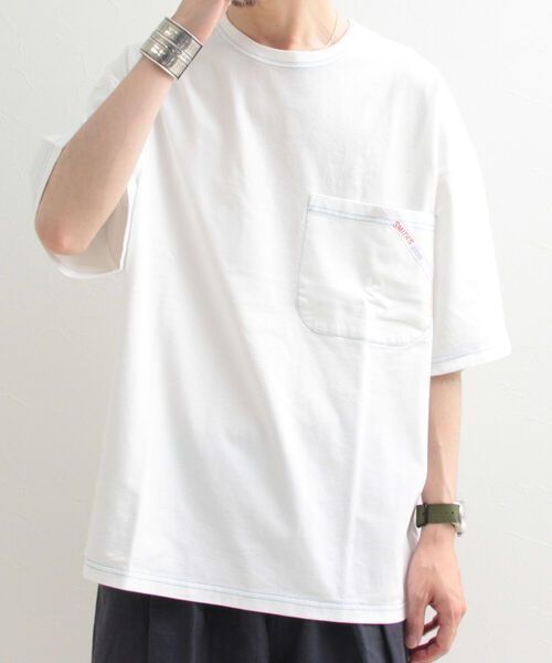 SMITH'S（スミス）の「【SMITH'S AMERICAN／スミス アメリカン】ポケット ショートスリーブTシャツ ポケT（Tシャツ/カットソー・メンズ・ホワイト/ホワイト系その他4/グレー/ブラック系その他3・SMALL/MEDIUM/LARGE）」の2枚目の写真