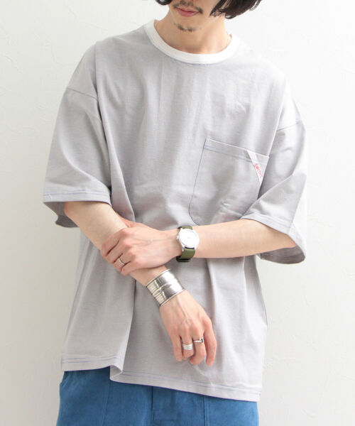 SMITH'S（スミス）の「【SMITH'S AMERICAN／スミス アメリカン】ポケット ショートスリーブTシャツ ポケT（Tシャツ/カットソー・メンズ・ホワイト/ホワイト系その他4/グレー/ブラック系その他3・SMALL/MEDIUM/LARGE）」の4枚目の写真