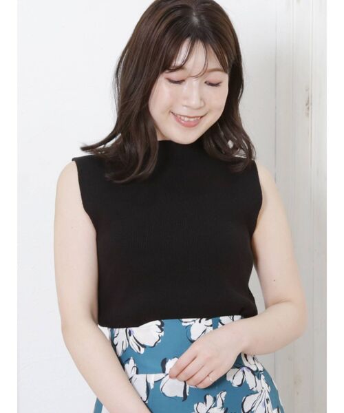 MERCURYDUO（マーキュリーデュオ）の「片畔ボトルネックニット（ニット/セーター・レディース・ライトグレー/ブラック/オフホワイト/オレンジ/グリーン・FREE）」の13枚目の写真