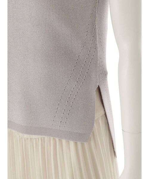 MERCURYDUO（マーキュリーデュオ）の「片畔ボトルネックニット（ニット/セーター・レディース・ライトグレー/ブラック/オフホワイト/オレンジ/グリーン・FREE）」の20枚目の写真