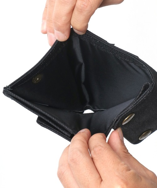 Lee（リー）の「Lee/リー CORDURA nylondenim 三つ折り財布（財布・メンズ・ブラック/ネイビー・FREE）」の3枚目の写真