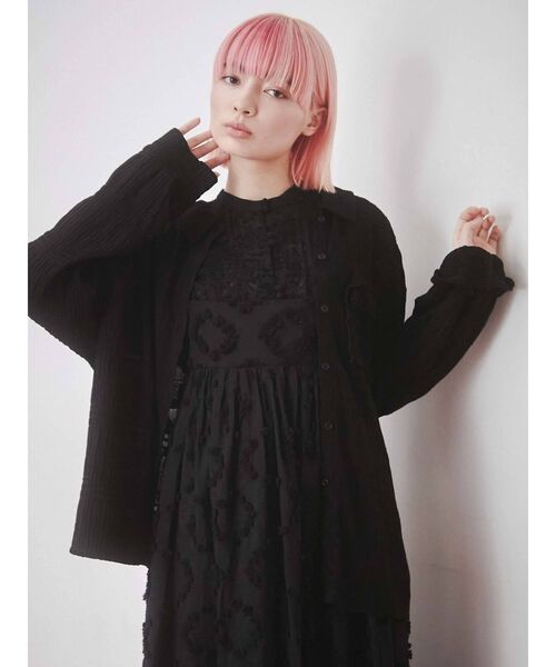 merry jenny（メリージェニー）の「remakeキリカエシャツ（シャツ/ブラウス・レディース・オフホワイト/ブラック・FREE）」の12枚目の写真