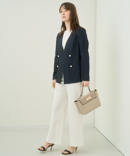 ANAYI（アナイ）の「【雑誌掲載】フラップショルダー　バッグ（ショルダーバッグ・レディース・ベージュ/ブラック・FREE）」の10枚目の写真