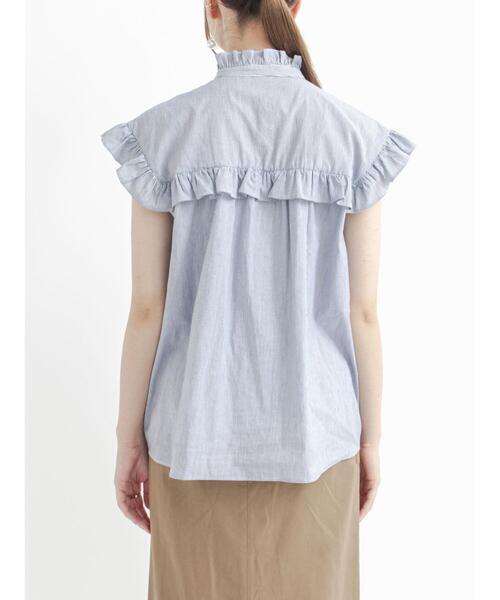 Te chichi（テチチ）の「ローンスタンドフリルブラウス（シャツ/ブラウス・レディース・オフホワイト/ブラウン/ブラック/ブルー・ﾌﾘ-）」の22枚目の写真