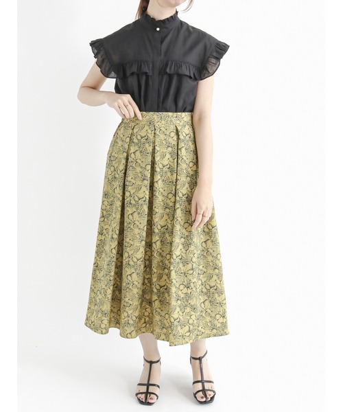 Te chichi（テチチ）の「ローンスタンドフリルブラウス（シャツ/ブラウス・レディース・オフホワイト/ブラウン/ブラック/ブルー・ﾌﾘ-）」の7枚目の写真