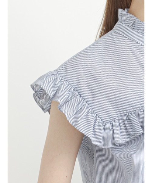 Te chichi（テチチ）の「ローンスタンドフリルブラウス（シャツ/ブラウス・レディース・オフホワイト/ブラウン/ブラック/ブルー・ﾌﾘ-）」の13枚目の写真