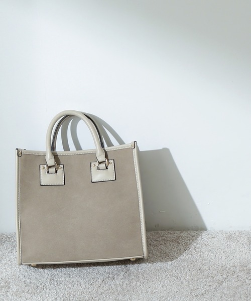 N.（N. Natural Beauty Basic）（エヌエヌナチュラルビューティーベーシック）の「◆スクエアパイピングトートバッグ（トートバッグ・レディース・ベージュ/レオパード/オレンジ・ﾌﾘ-）」の5枚目の写真