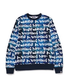 A BATHING APE（アベイシングエイプ）の「BAPE GRAFFITI CHECK CREWNECK M（スウェット）」