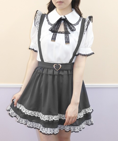 Secret Honey（シークレットハニー）の「レースフリル付スカート（スカート・レディース・ブラック/スミクロ・MEDIUM）」の4枚目の写真