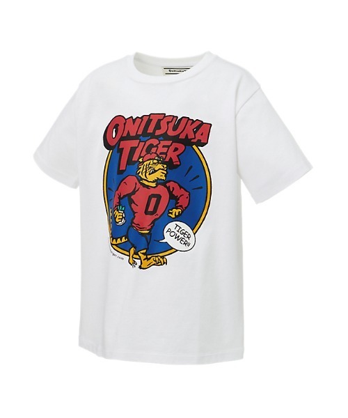 Onitsuka Tiger（オニツカタイガー）の「KIDS GRAPHIC TEE（Tシャツ/カットソー・キッズ・ホワイト/ダークグレー・110/130/140/120）」の4枚目の写真