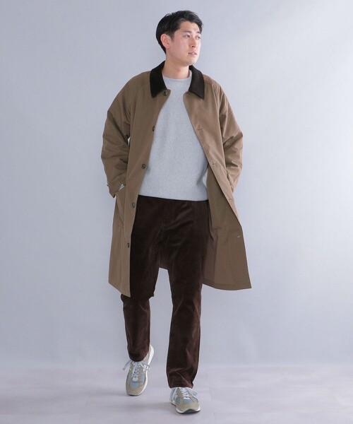 SHIPS(シップス)の「*SHIPS: リラックスフィット ラグランスリーブ ハンティング ステンカラー コート(ステンカラーコート・メンズ・オリーブ/ネイビー・SMALL/MEDIUM/LARGE/X-LARGE)」の4枚目の写真